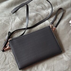 Dagne Dover Charcoal Crossbody Wallet - Classic Convertible Women's Bag